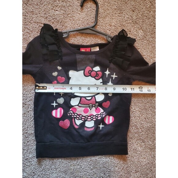 Hello Kitty Ruffle Shoulder Long Sleeve Top Toddler Girl 3T - Picture 2 of 3